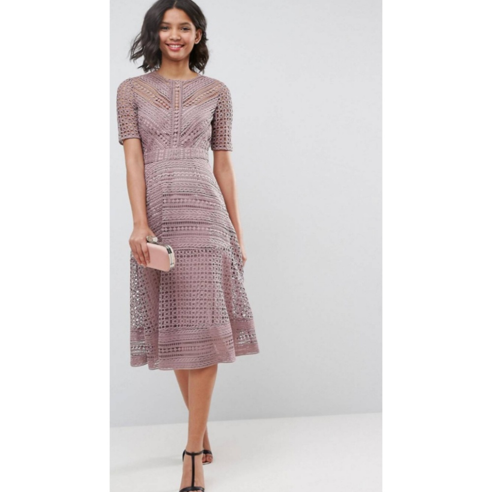 NWT ASOS | Lace Midi Dress 12/14 - Picture 2 of 8